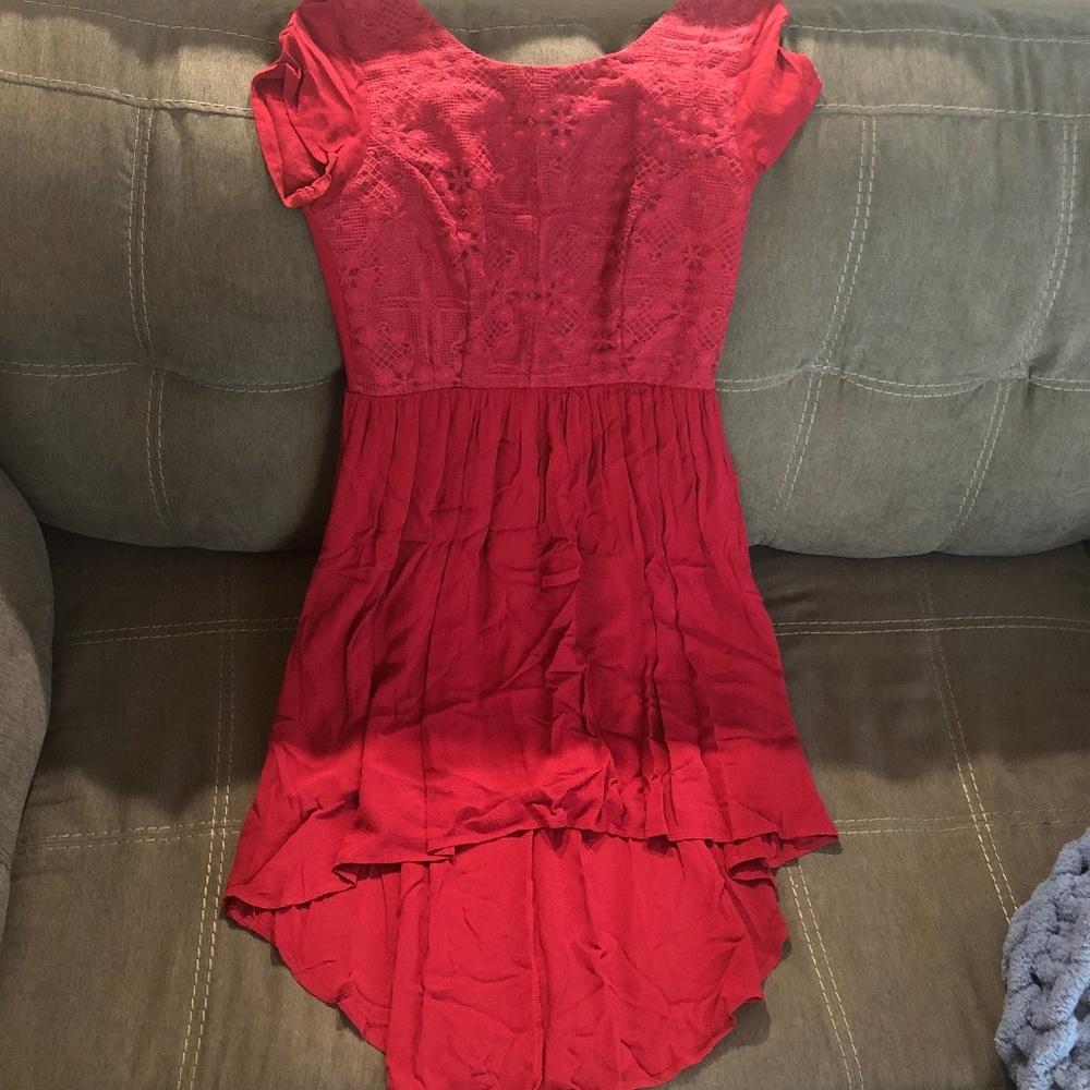 Reddish-maroon Francesca's dress